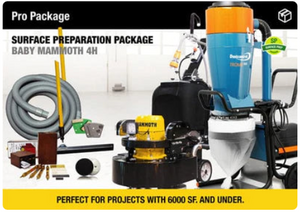 Business Start Up Package : Pro Concrete Surface Preparation and Concrete Polishing - Baby Mammoth & Ermator S36