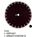 Pro-Contractor Diamond Blade Series WET ONLY Asphalt and Green Concrete Aggregate